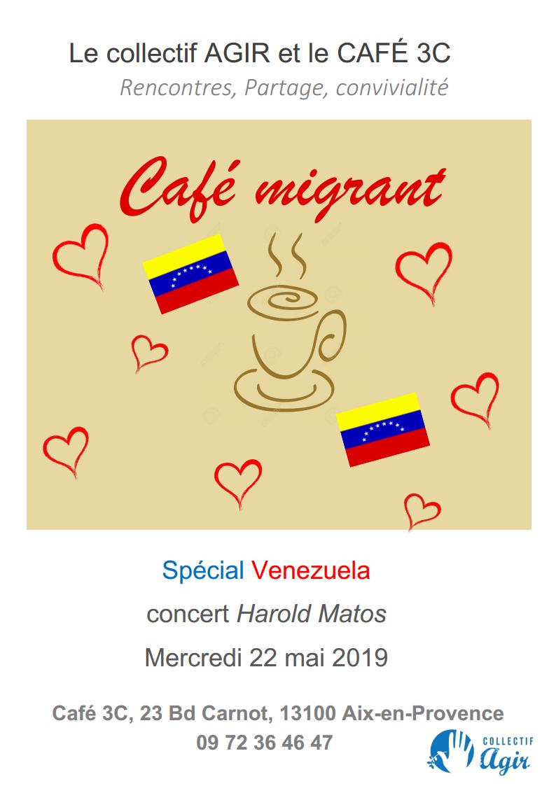 Café Migrant "Venezuela" : Concert de Harold Matos