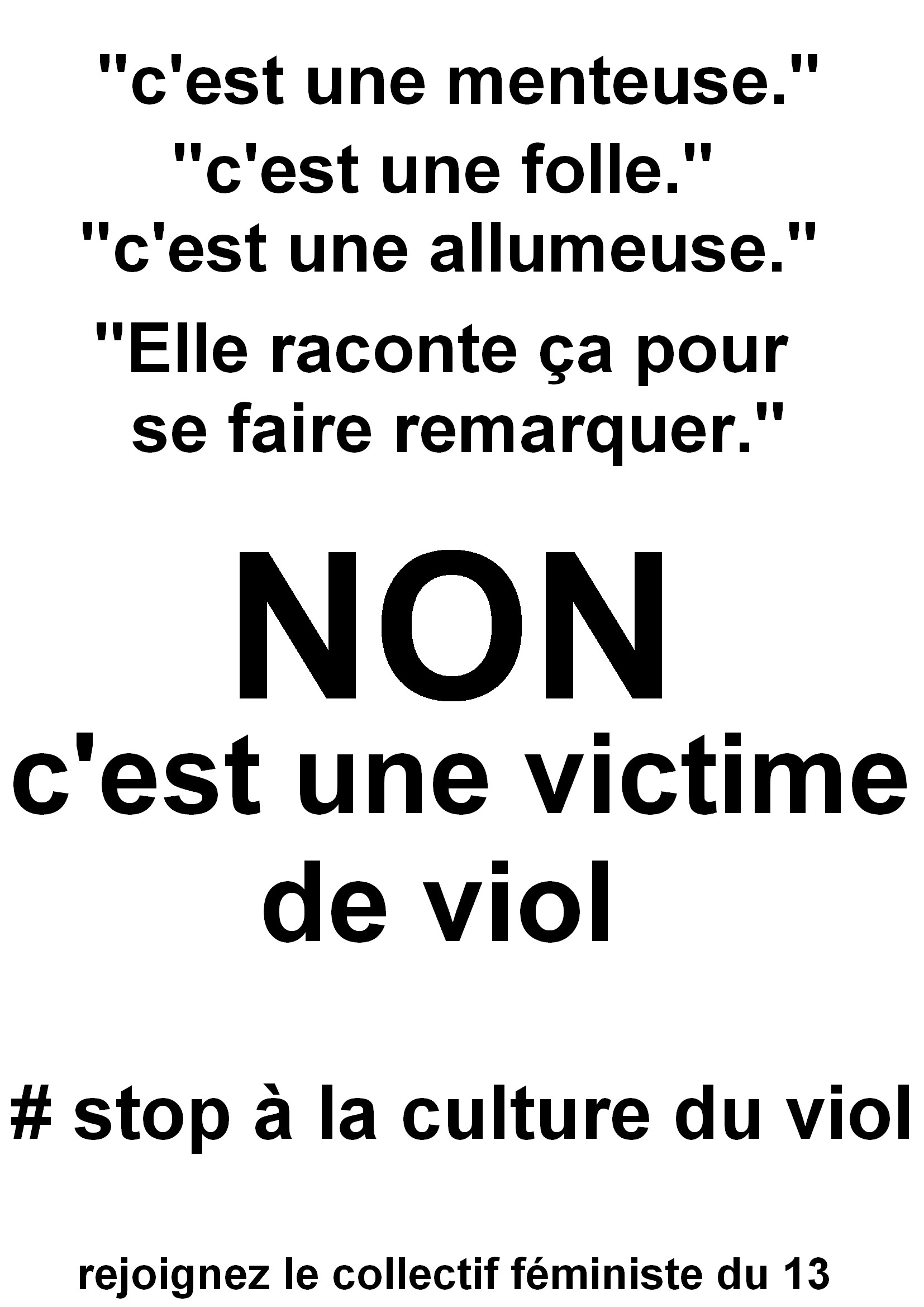 Présentation : lutter contre la culture du viol - par le Collectif féministe du 13