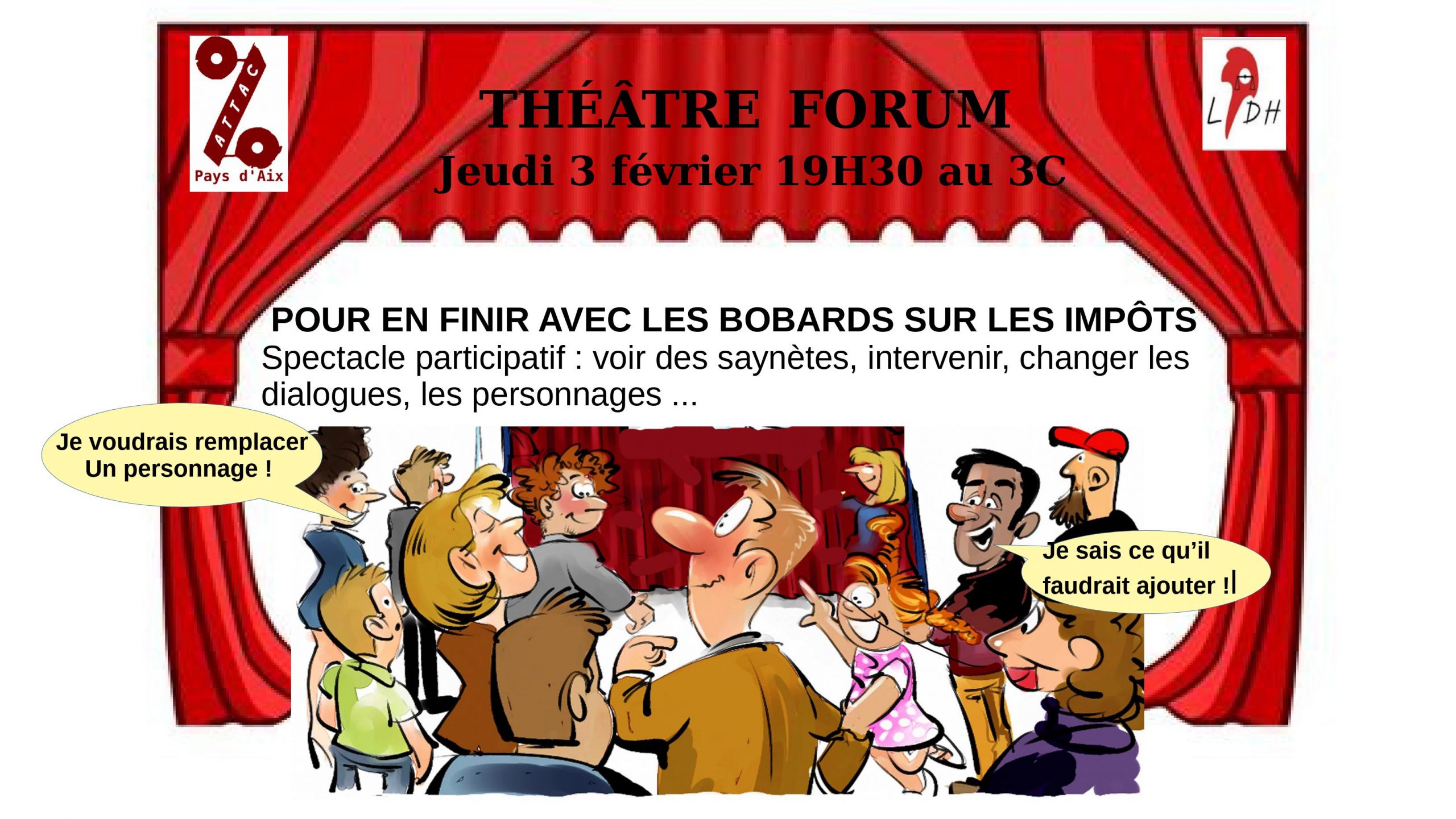 Soirée Théâtre avec ATTAC et la LDH