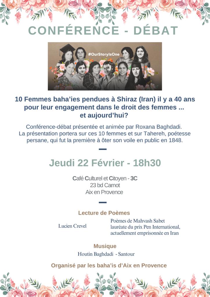 Conférence-débat animée par Roxana Baghbadi.