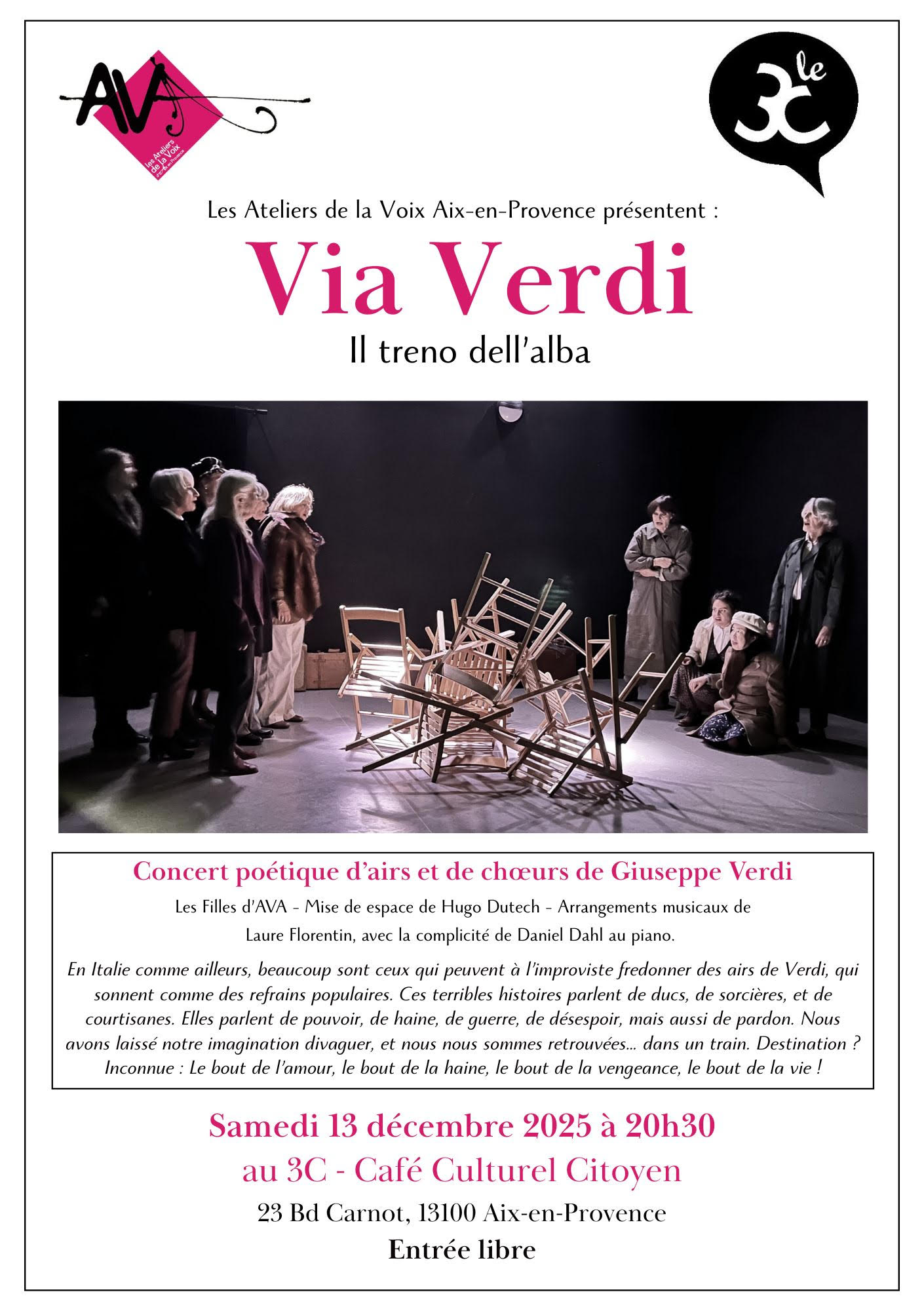 Concert poétique d'airs et de chœurs de Giuseppe Verdi : Via Verdi