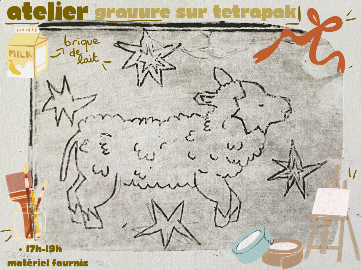 ATELIER : Gravure sur Tetrapak