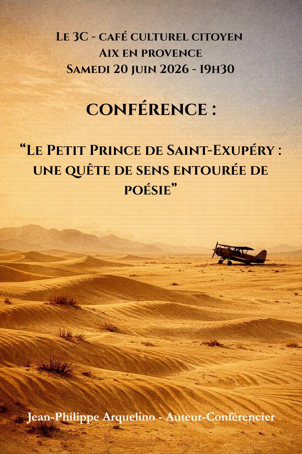 Conférence «Le Petit Prince de Saint-Exupéry»